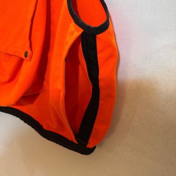 Cabelas Blaze Orange Hunting Game Bag Vest XXL Heavyweight Canvas Snap Pockets - Picture 9 of 13